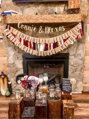 Rustic Bachelorette Cabin theme - ‘Flannel Fling Before the Ring’ banner